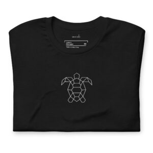 Origami Turtle | Premium Embroidered T-Shirt